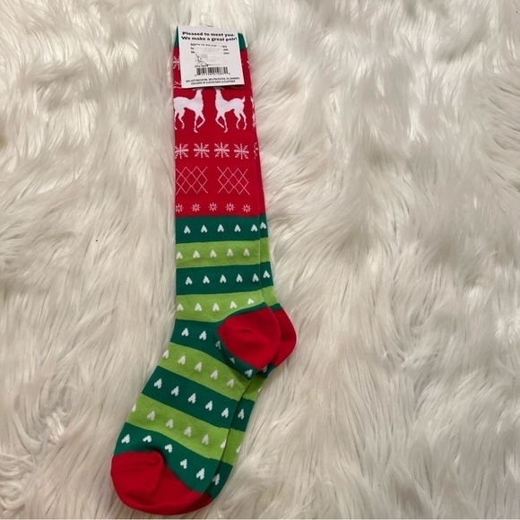 Sock it to Me Knee High Tacky Holiday Sweater Socks - Picture 6 of 9